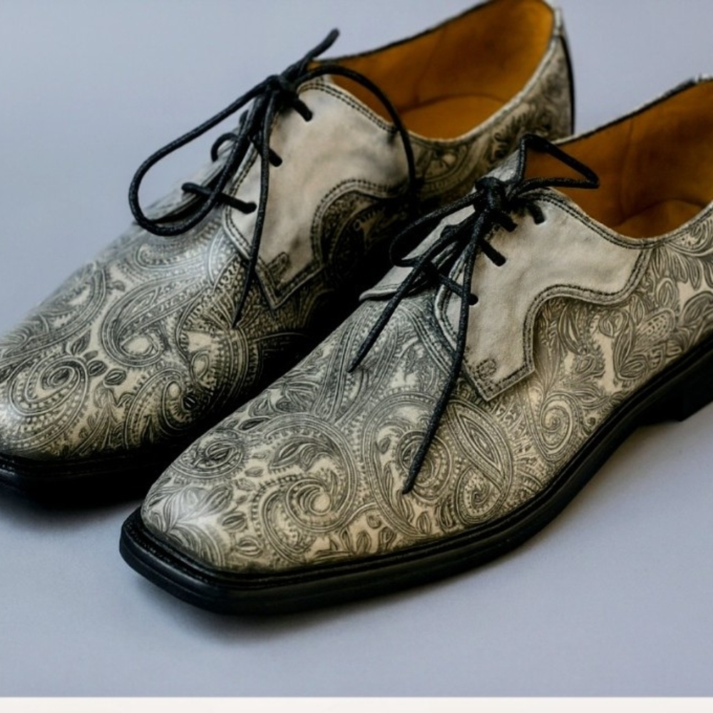 Stacy Adams "Weathered" Paisley Oxfords